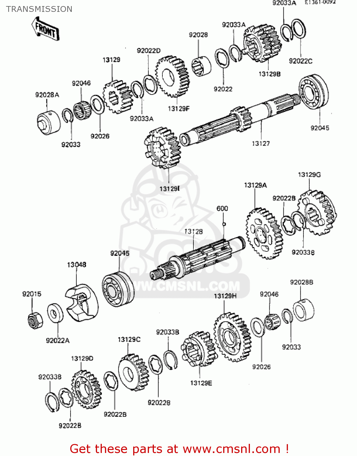 TRANSMISSION KZ550F1 SPECTRE 1983 USA CALIFORNIA CANADA