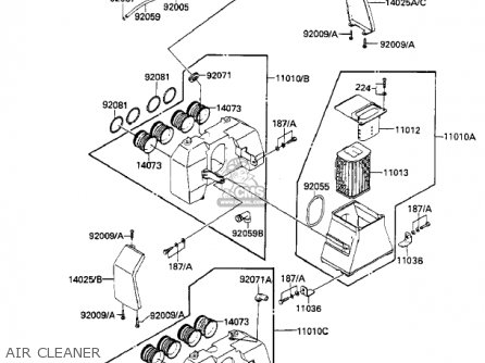 AIR CLEANER - KZ550F1 SPECTRE 1983 USA CALIFORNIA CANADA