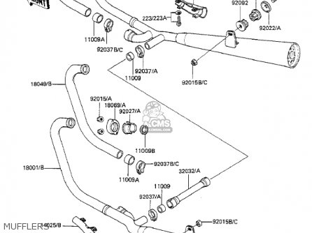 MUFFLERS - KZ550F1 SPECTRE 1983 USA CALIFORNIA CANADA