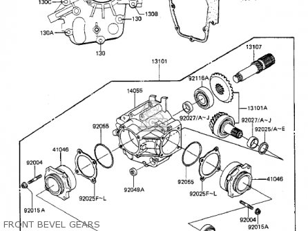 FRONT BEVEL GEARS - KZ550F1 SPECTRE 1983 USA CALIFORNIA CANADA