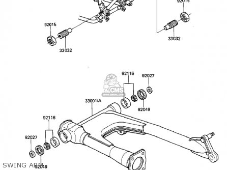 SWING ARM - KZ550F1 SPECTRE 1983 USA CALIFORNIA CANADA