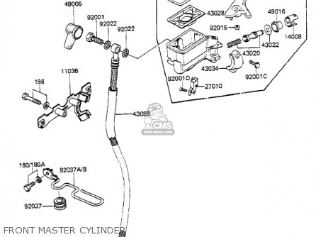 FRONT MASTER CYLINDER - KZ550F1 SPECTRE 1983 USA CALIFORNIA CANADA