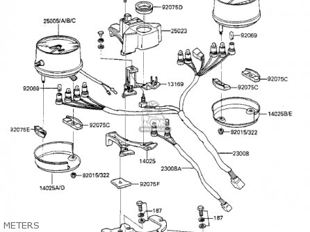 METERS - KZ550F1 SPECTRE 1983 USA CALIFORNIA CANADA