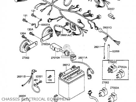 CHASSIS ELECTRICAL EQUIPMENT - KZ550F1 SPECTRE 1983 USA CALIFORNIA CANADA