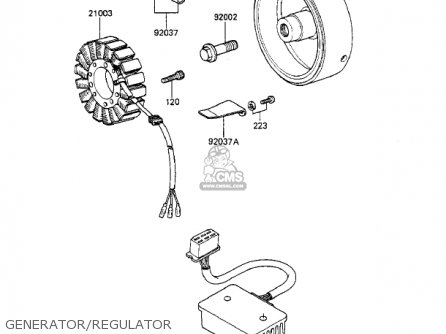 GENERATOR/REGULATOR - KZ550F1 SPECTRE 1983 USA CALIFORNIA CANADA