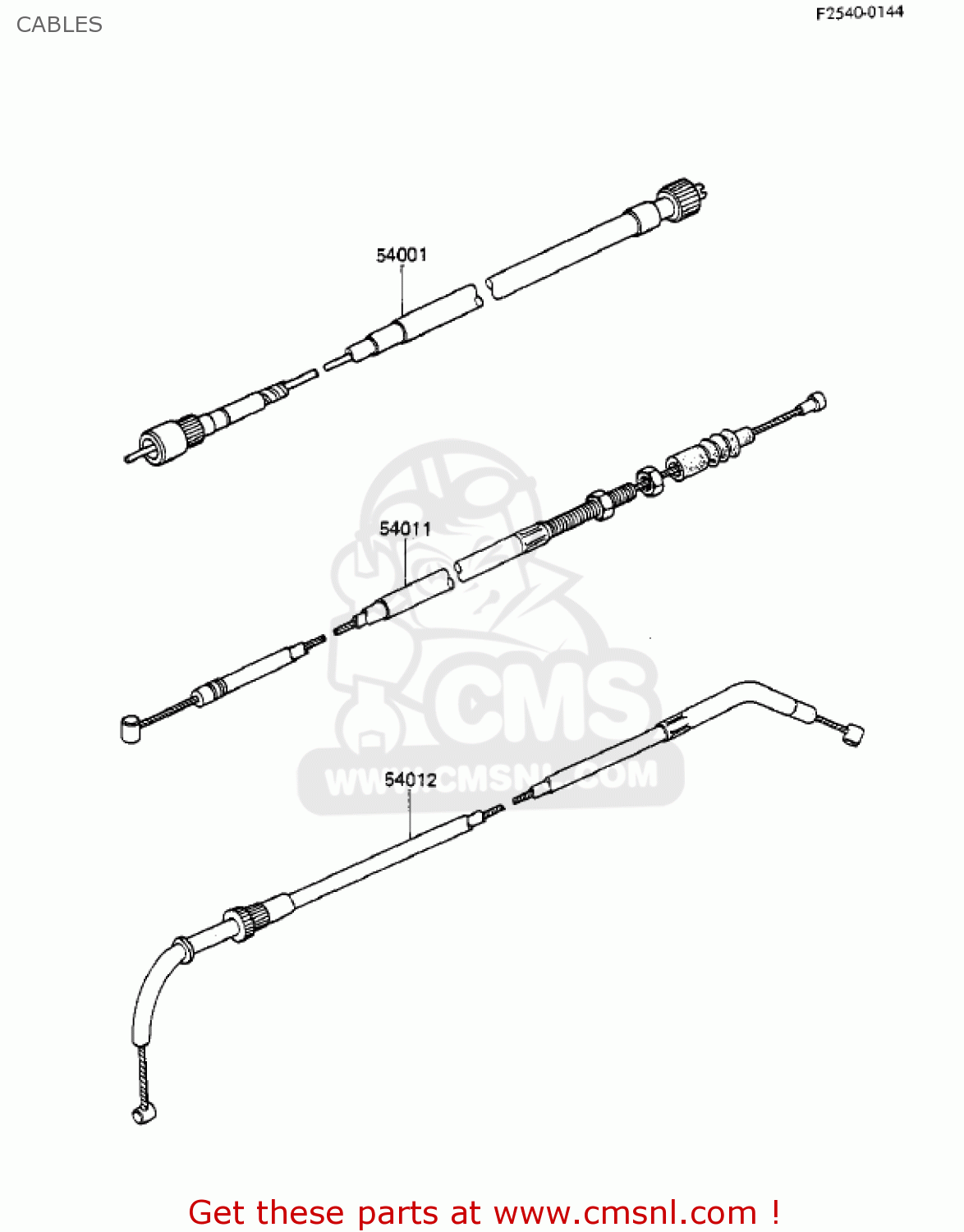 CABLES KZ550F2 SHAFT 1984 USA CALIFORNIA CANADA / LTD