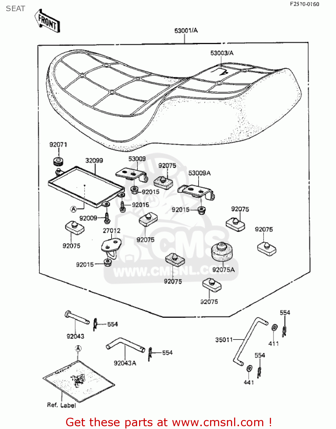 SEAT KZ550F2 SHAFT 1984 USA CALIFORNIA CANADA / LTD