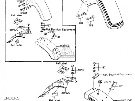 FENDERS - KZ550F2 SHAFT 1984 USA CALIFORNIA CANADA / LTD