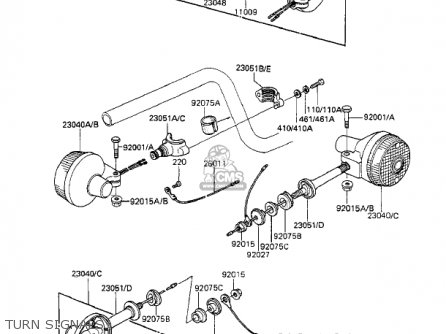 TURN SIGNALS - KZ550F2 SHAFT 1984 USA CALIFORNIA CANADA / LTD