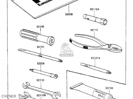 OWNER TOOLS - KZ550F2 SHAFT 1984 USA CALIFORNIA CANADA / LTD