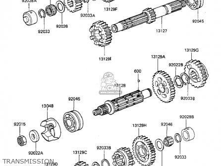 TRANSMISSION - KZ550F2 SHAFT 1984 USA CALIFORNIA CANADA / LTD