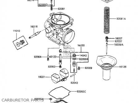 CARBURETOR PARTS - KZ550F2 SHAFT 1984 USA CALIFORNIA CANADA / LTD
