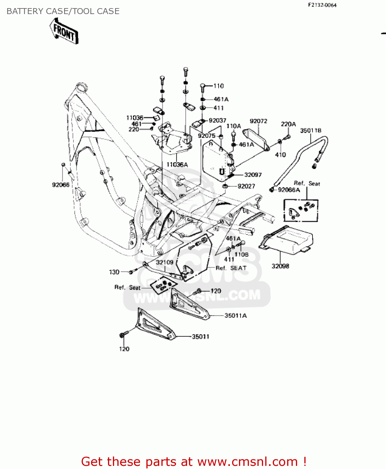 BATTERY CASE/TOOL CASE KZ550H1 GPZ 1982 USA CANADA
