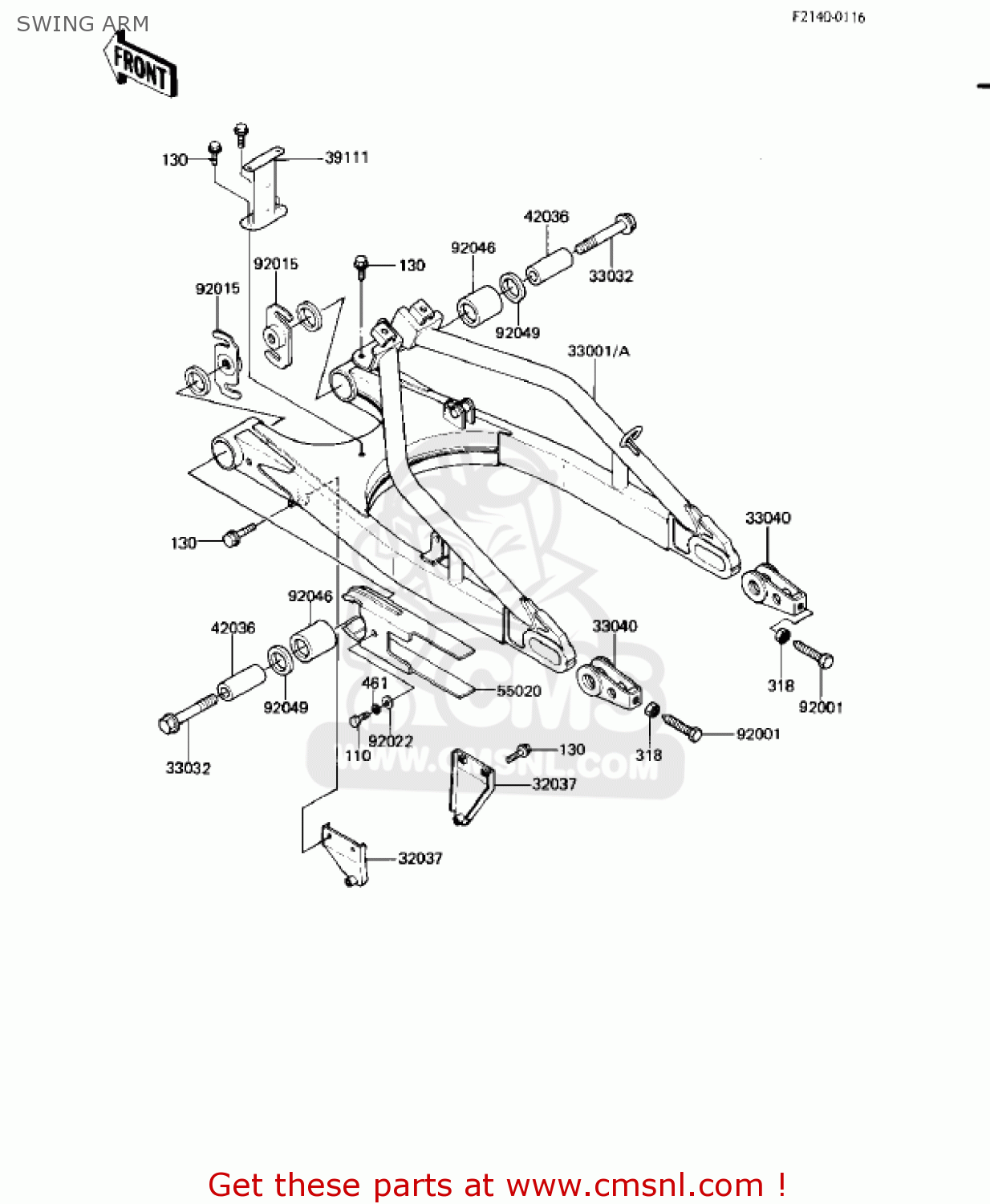 SWING ARM KZ550H1 GPZ 1982 USA CANADA