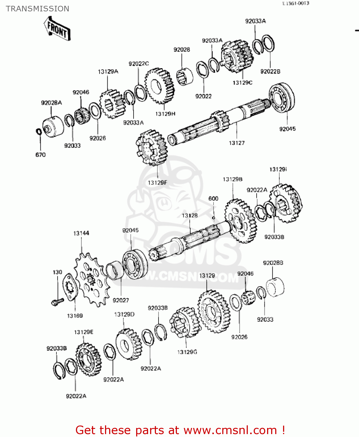 TRANSMISSION KZ550H1 GPZ 1982 USA CANADA
