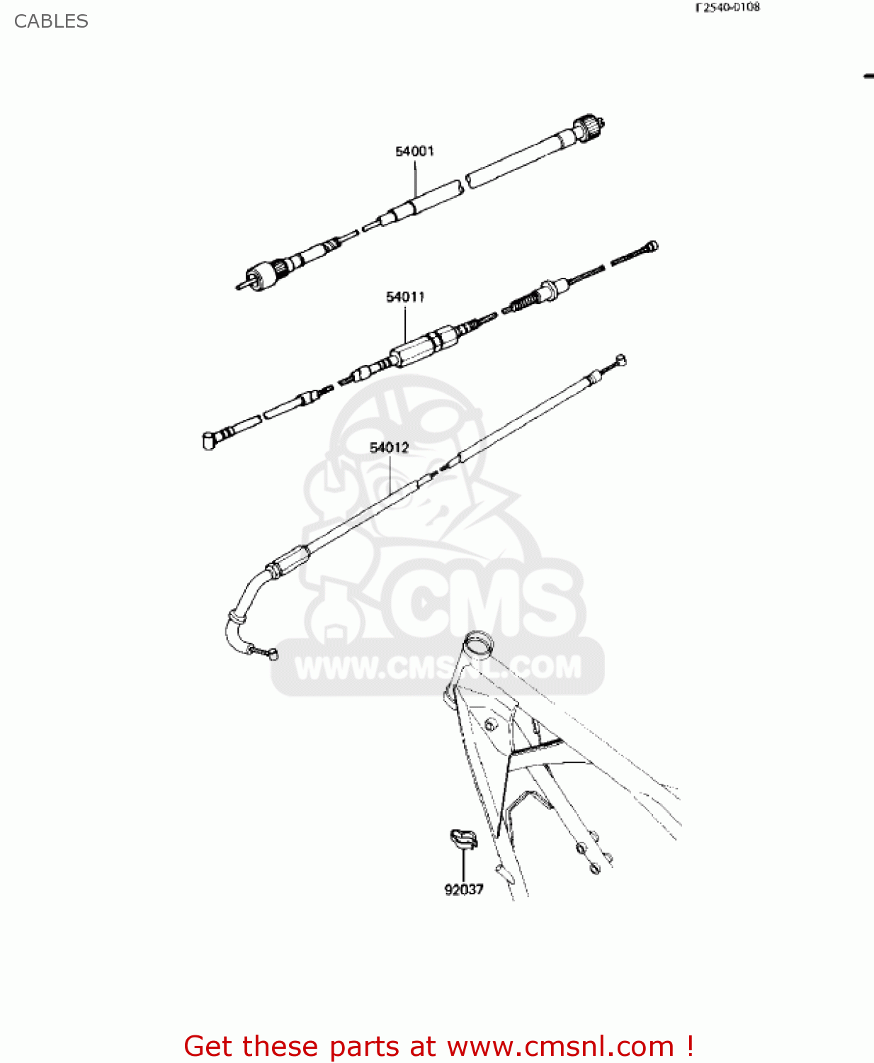 CABLES KZ550H1 GPZ 1982 USA CANADA