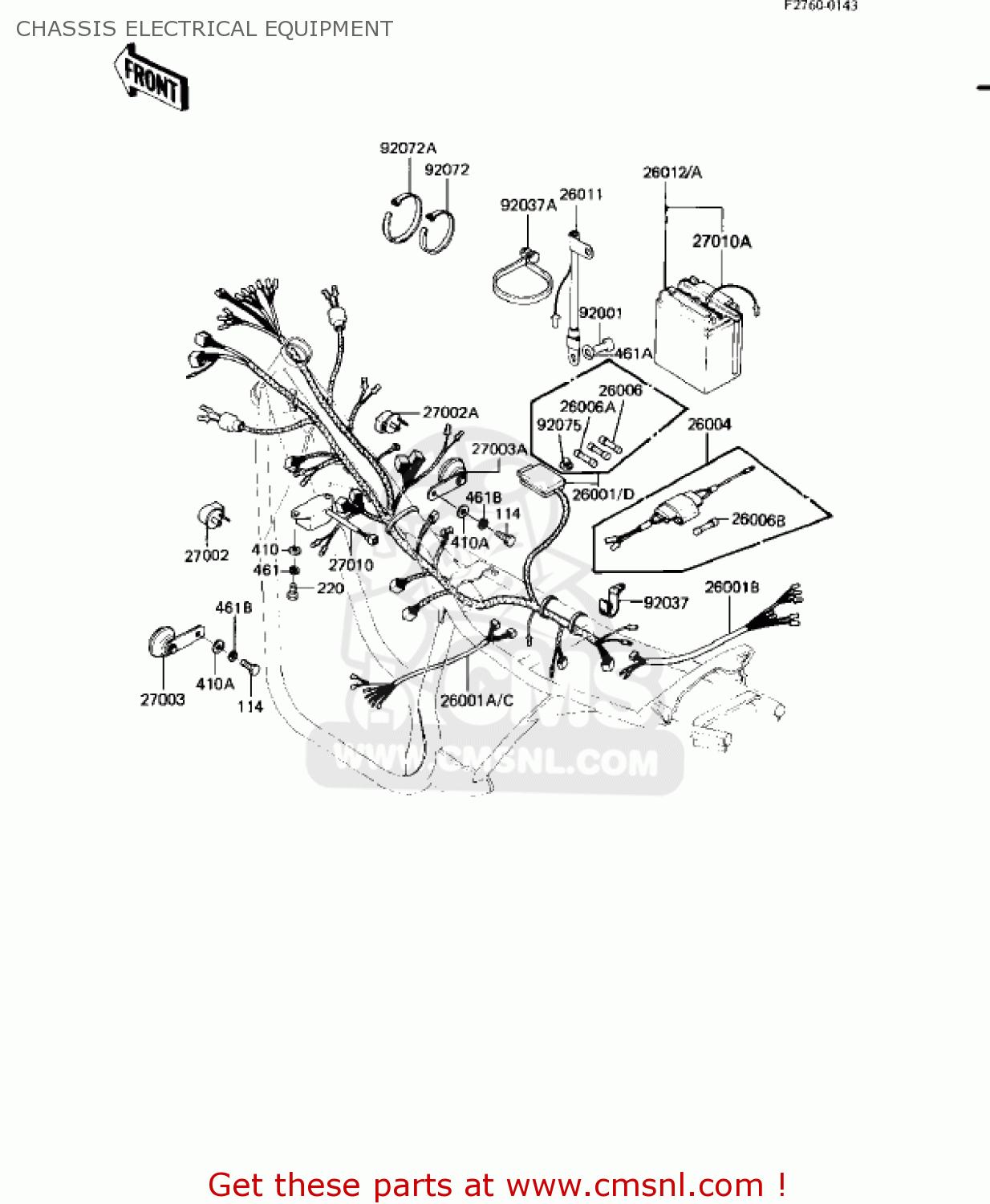 CHASSIS ELECTRICAL EQUIPMENT KZ550H1 GPZ 1982 USA CANADA