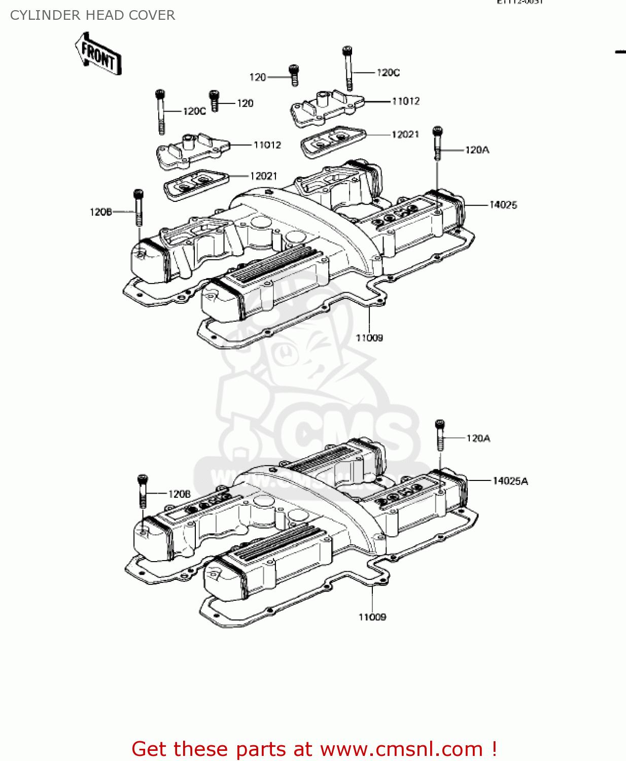 CYLINDER HEAD COVER KZ550H1 GPZ 1982 USA CANADA