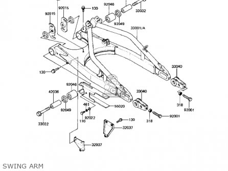 SWING ARM - KZ550H1 GPZ 1982 USA CANADA