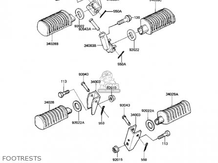 FOOTRESTS - KZ550H1 GPZ 1982 USA CANADA