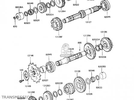 TRANSMISSION - KZ550H1 GPZ 1982 USA CANADA