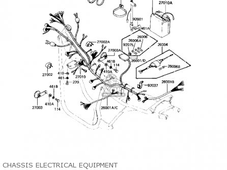 CHASSIS ELECTRICAL EQUIPMENT - KZ550H1 GPZ 1982 USA CANADA