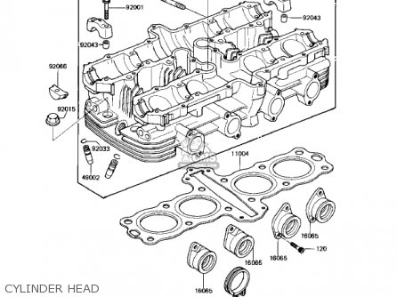 CYLINDER HEAD - KZ550H1 GPZ 1982 USA CANADA
