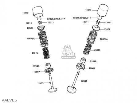 VALVES - KZ550H1 GPZ 1982 USA CANADA