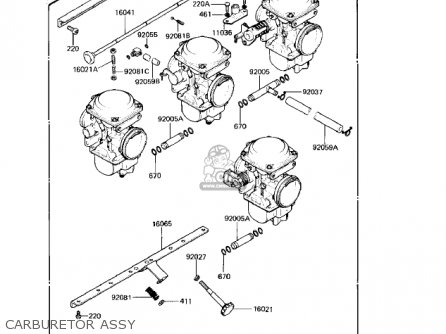 CARBURETOR ASSY - KZ550H1 GPZ 1982 USA CANADA