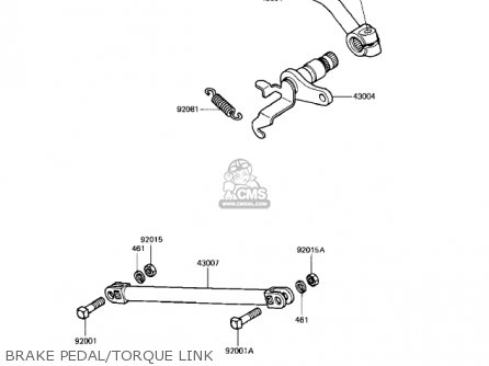 BRAKE PEDAL/TORQUE LINK - KZ550H1 GPZ 1982 USA CANADA