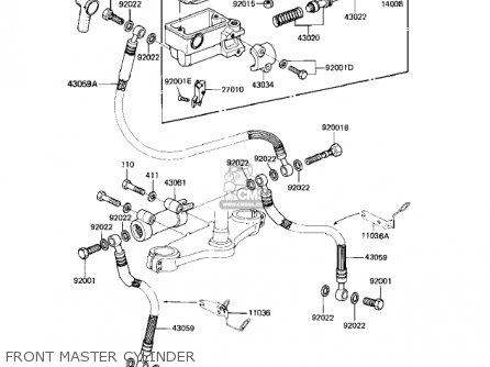 FRONT MASTER CYLINDER - KZ550H1 GPZ 1982 USA CANADA