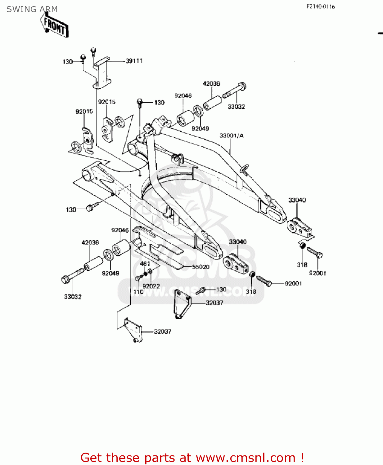 SWING ARM KZ550H2 GPZ 1983 USA CANADA