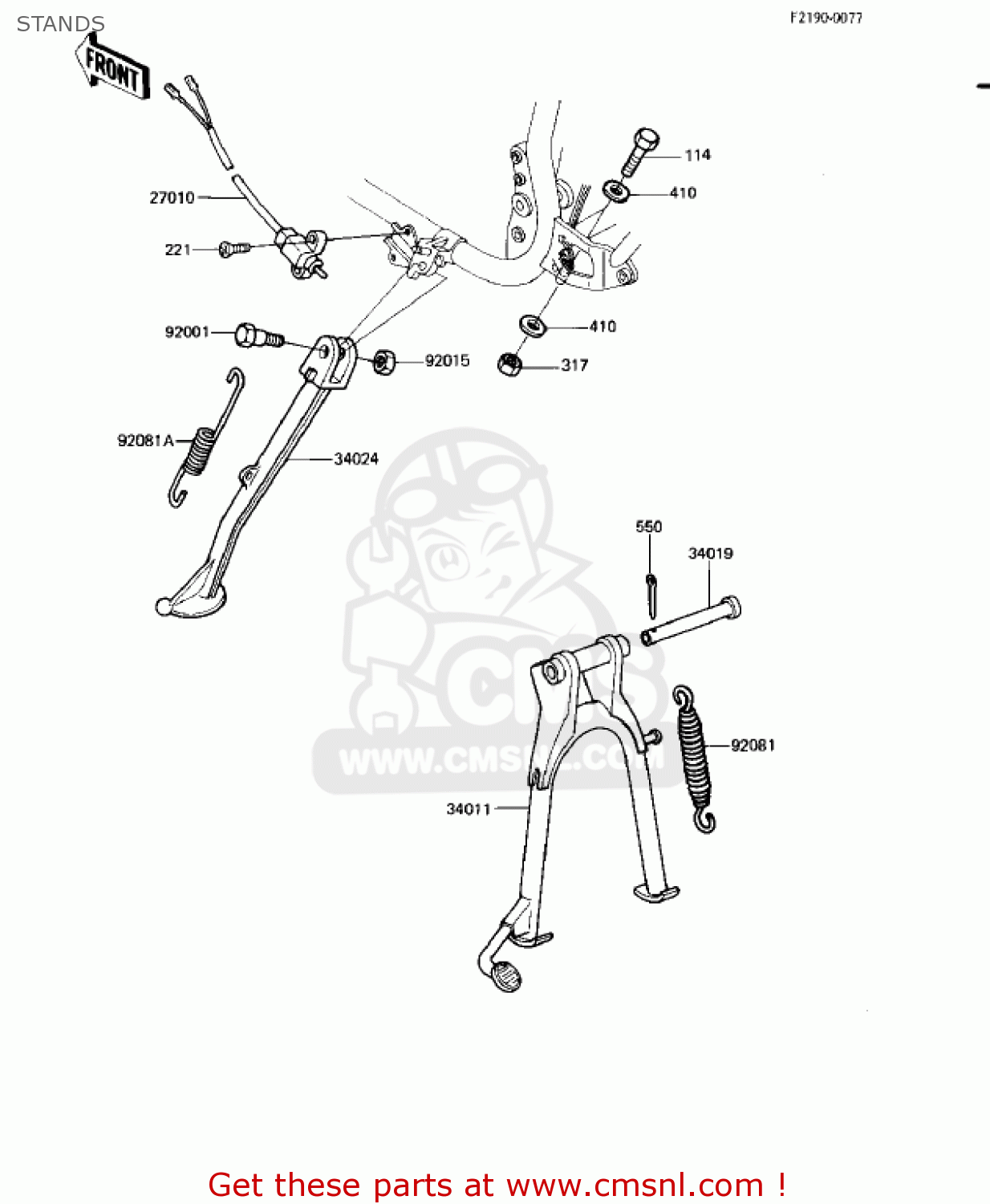 STANDS KZ550H2 GPZ 1983 USA CANADA