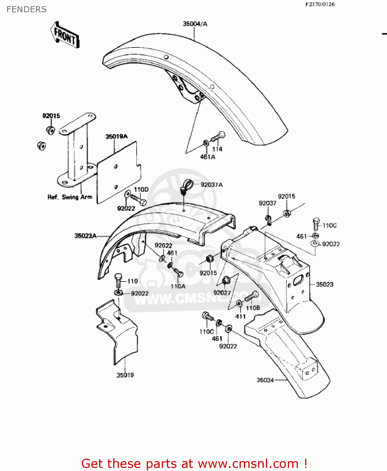 FENDERS KZ550H2 GPZ 1983 USA CANADA