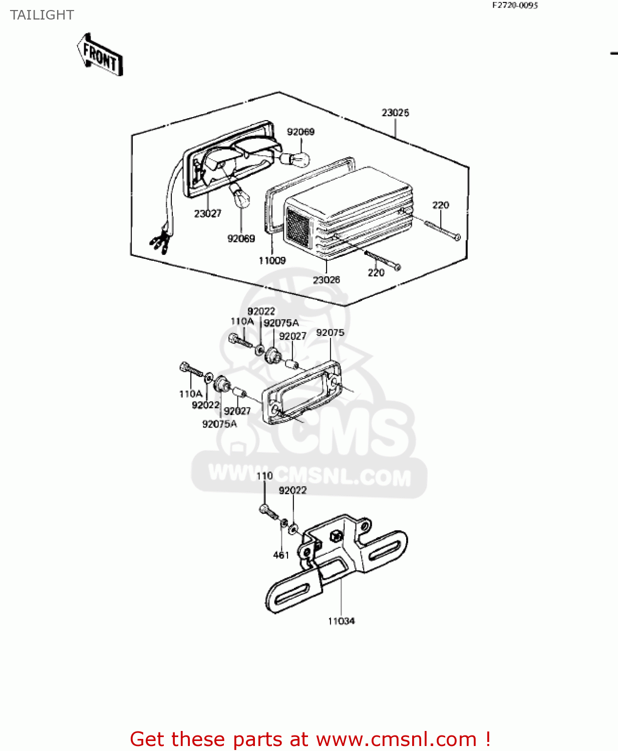 TAILIGHT KZ550H2 GPZ 1983 USA CANADA