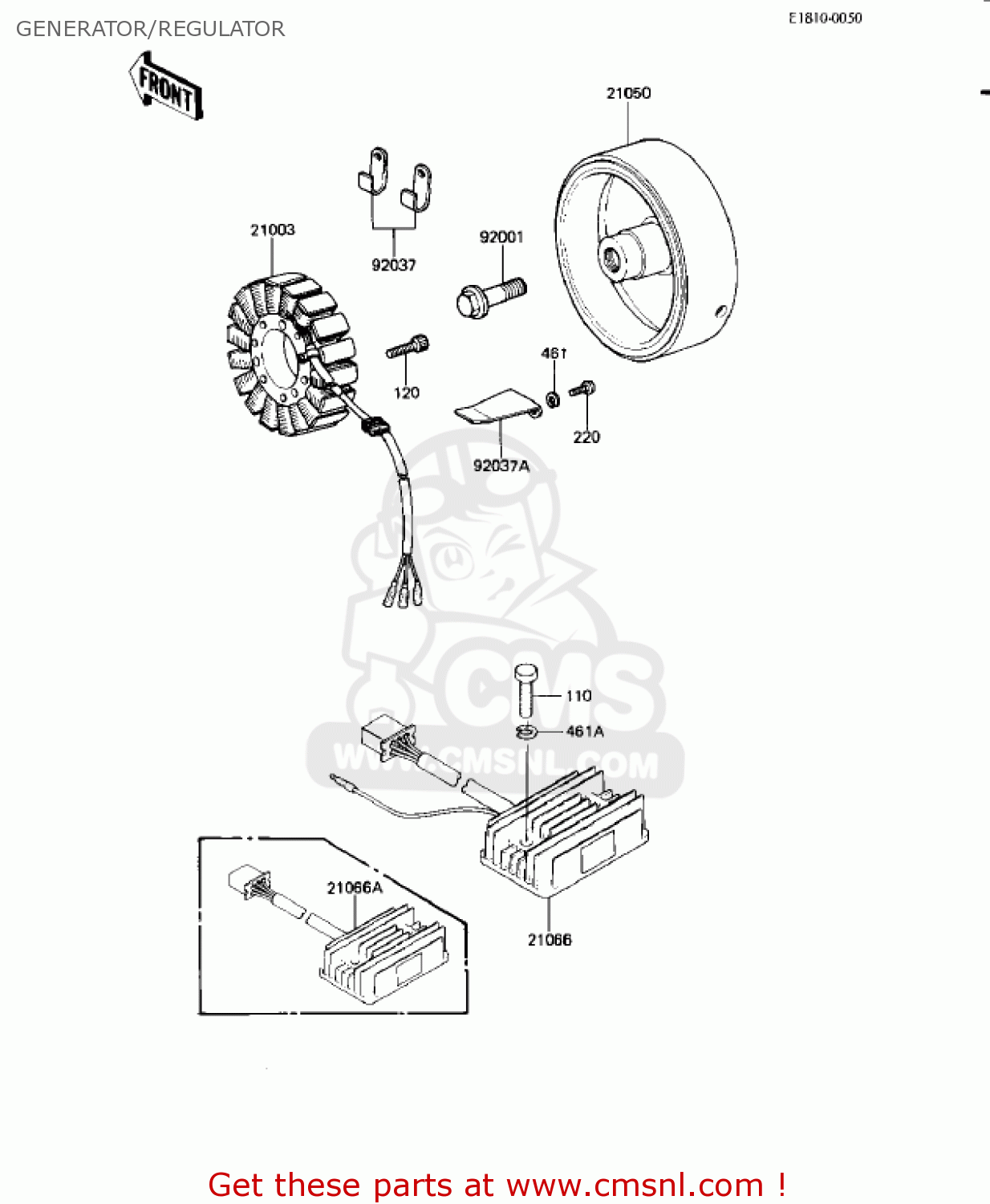 GENERATOR/REGULATOR KZ550H2 GPZ 1983 USA CANADA