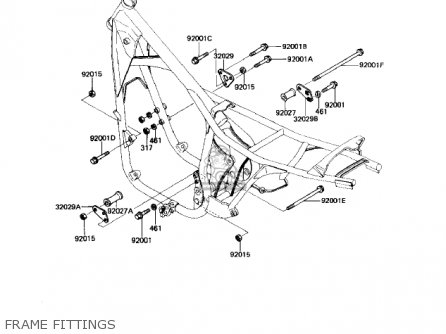 FRAME FITTINGS - KZ550H2 GPZ 1983 USA CANADA