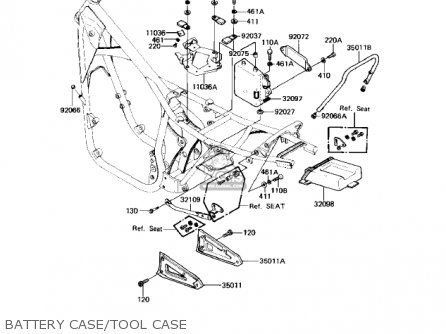 BATTERY CASE/TOOL CASE - KZ550H2 GPZ 1983 USA CANADA