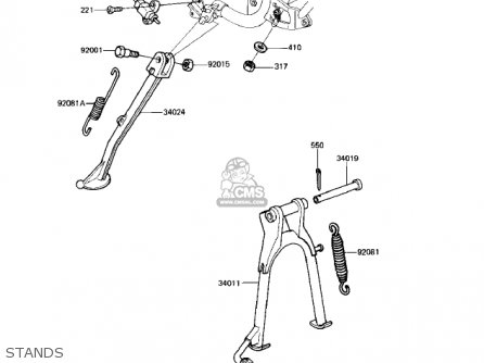 STANDS - KZ550H2 GPZ 1983 USA CANADA