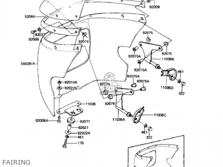 FAIRING - KZ550H2 GPZ 1983 USA CANADA