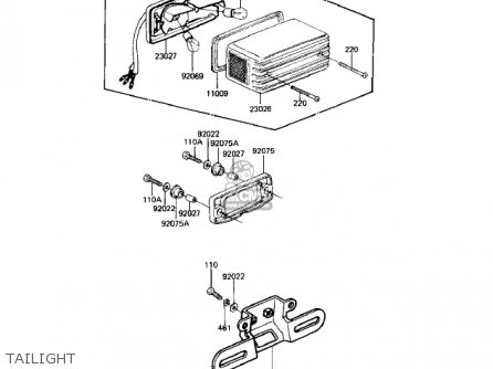 TAILIGHT - KZ550H2 GPZ 1983 USA CANADA