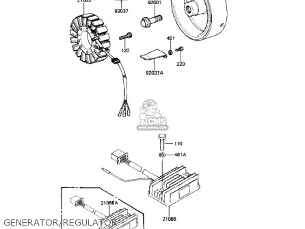GENERATOR/REGULATOR - KZ550H2 GPZ 1983 USA CANADA