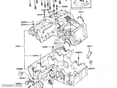 CRANKCASE - KZ550H2 GPZ 1983 USA CANADA