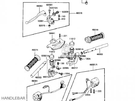 HANDLEBAR - KZ550H2 GPZ 1983 USA CANADA
