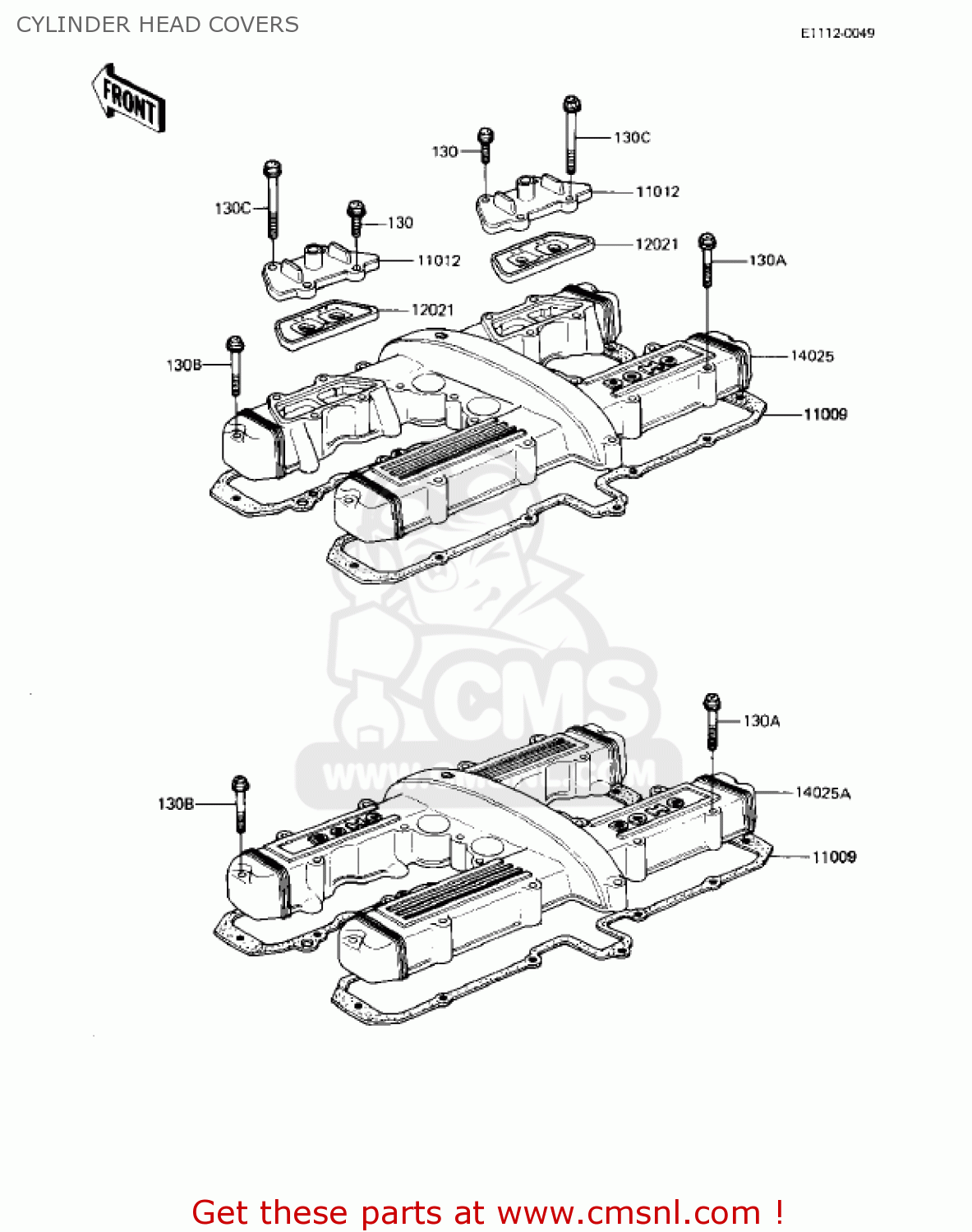 CYLINDER HEAD COVERS KZ550M1 SHAFT 1983 USA CANADA / LTD