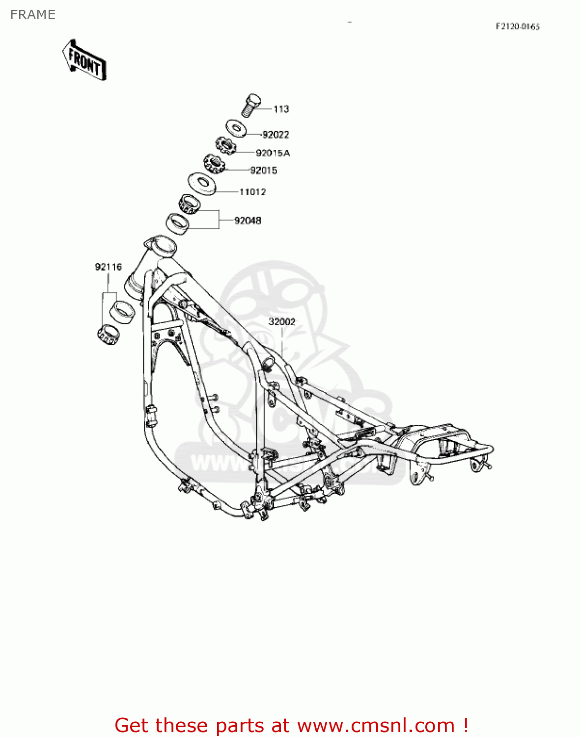 FRAME KZ550M1 SHAFT 1983 USA CANADA / LTD