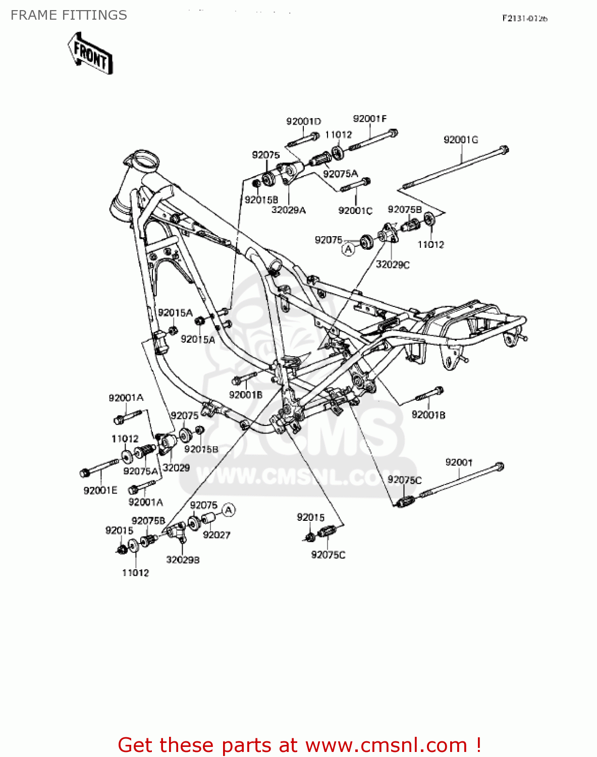 FRAME FITTINGS KZ550M1 SHAFT 1983 USA CANADA / LTD
