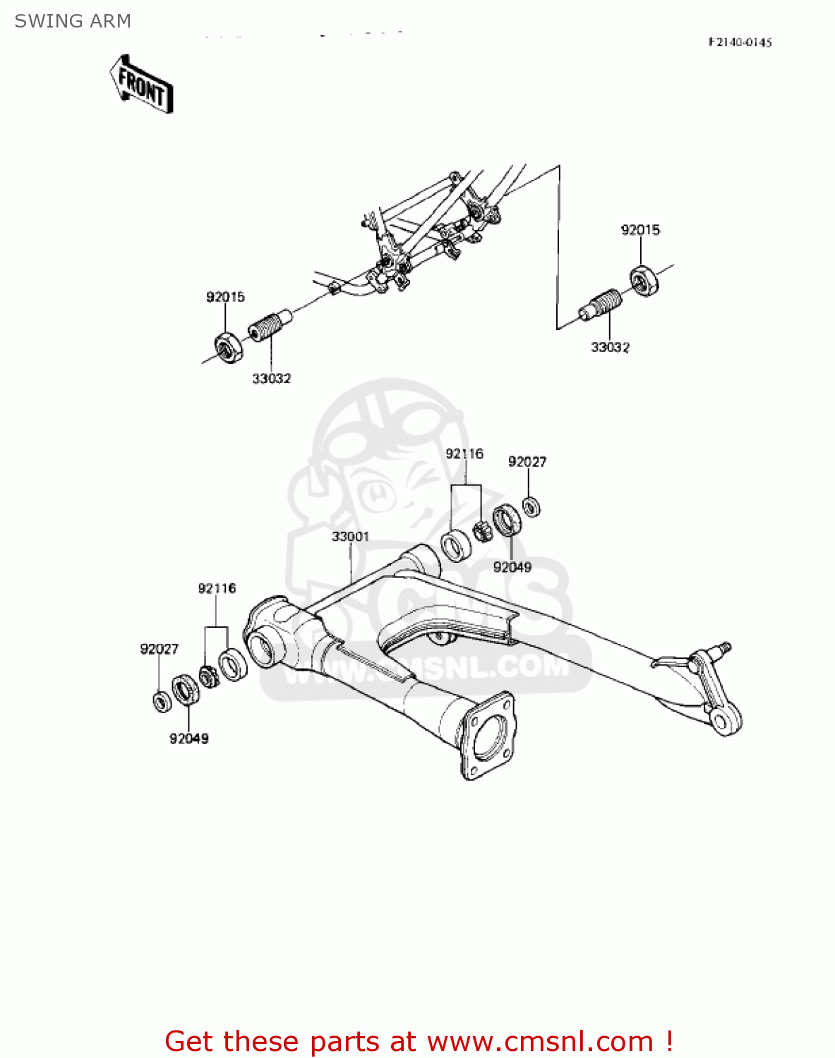SWING ARM KZ550M1 SHAFT 1983 USA CANADA / LTD