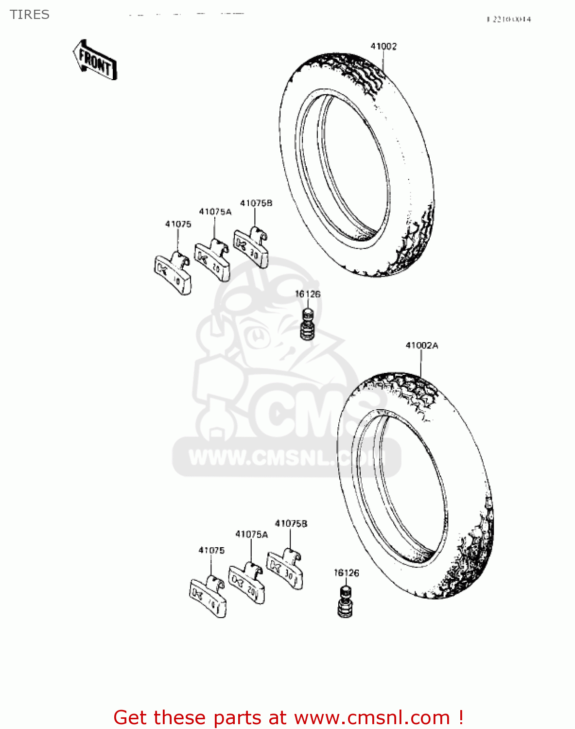 TIRES KZ550M1 SHAFT 1983 USA CANADA / LTD