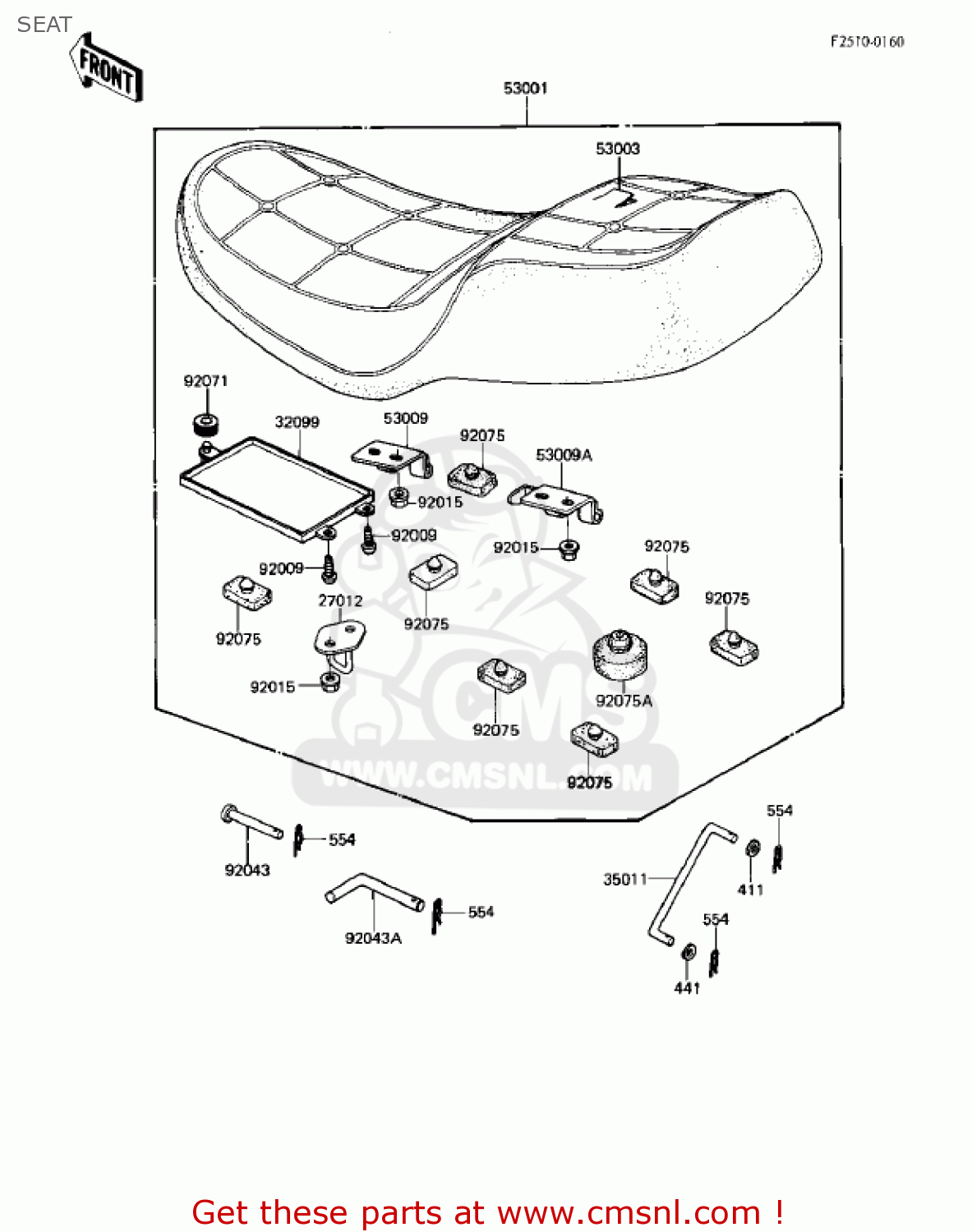SEAT KZ550M1 SHAFT 1983 USA CANADA / LTD